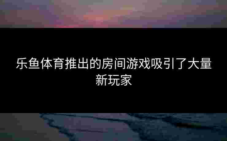乐鱼体育推出的房间游戏吸引了大量新玩家